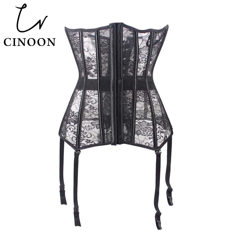 Hot Sexy Corselet Latex Waist Corsets Cincher Women Black Floral Lace Sexy Underbust Corset Bustier Gothic Clothing Plus Size