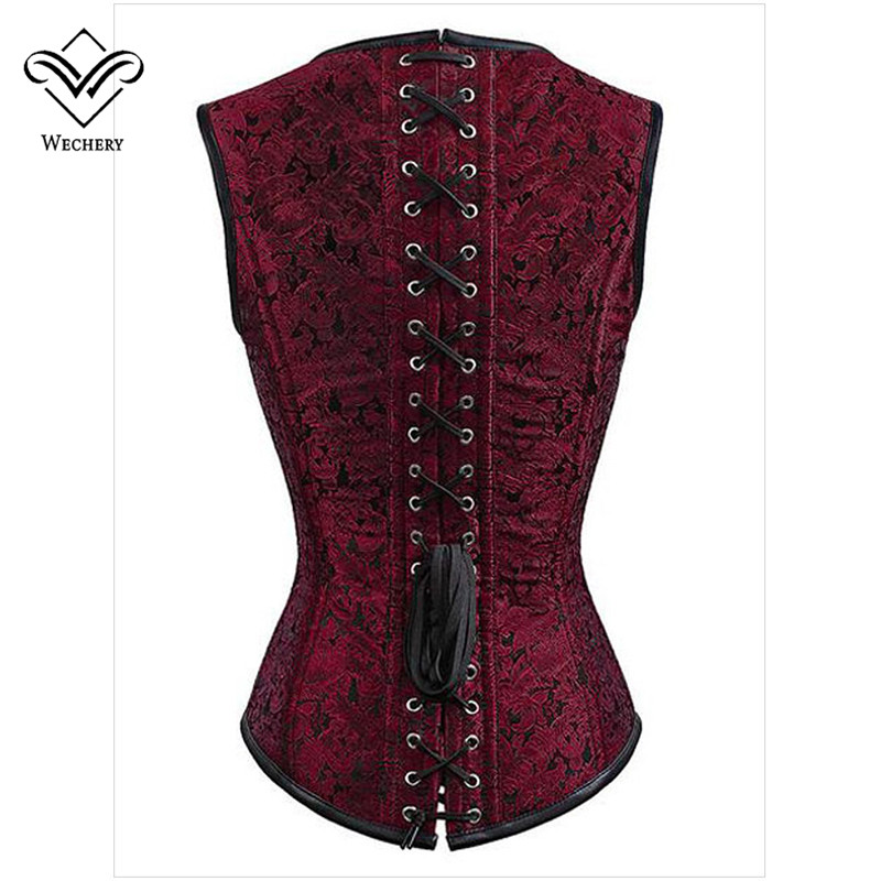 Corset Steampunk Corsets and Bustiers Slimming Gothic Corsage Corselet Corsets Sexy Black Strap Corset Steel Boning Bustier