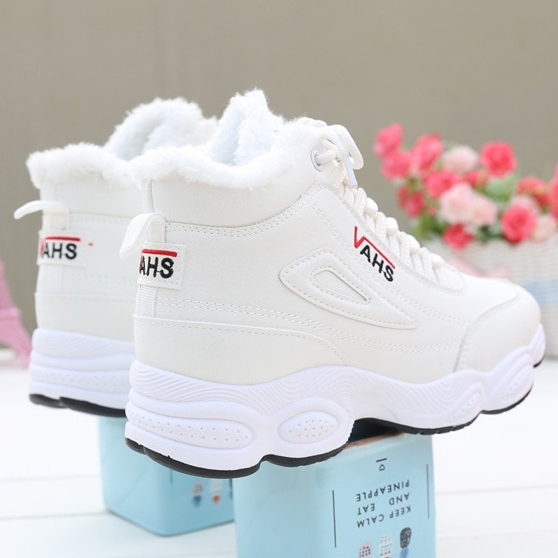 Women Boots Female Winter Shoes Woman Warm Snow Boots Fashion Thick bottom Women Ankle Boots Black Pink White Boots size 34-39