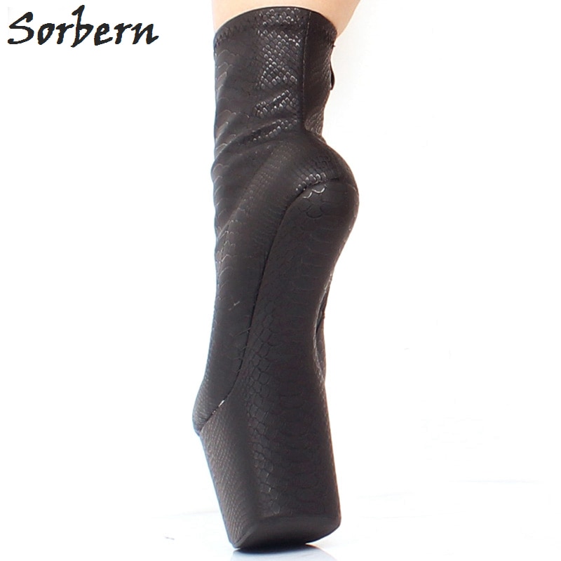 Sorbern Bdsm Hoof Heels Boots For Women Lady Gaga Cosplay Booties Crossdressed Dominatrix Unisex Heelless Exotic Dancer Shoes