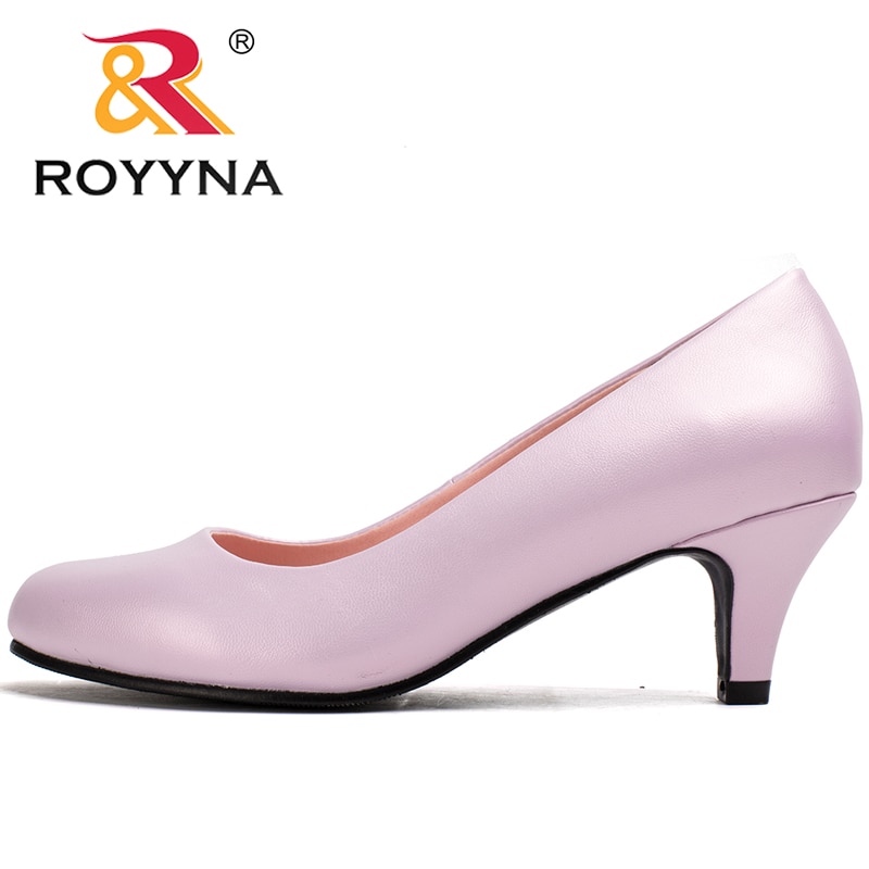 2017 ROYYNA Spring Autumn New Styles Pumps Women Big Size Fashion Sexy Round Toe Sweet Colorful Soft Women Shoes Free Shipping