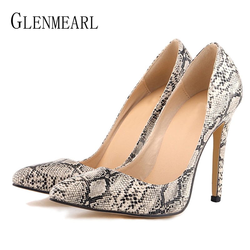Women Pumps Leopard Shoes High Heels Sexy Pointed Toes Wedding Shoes Woman Stiletto Heel Office Lady Dress Shoes Casual Evening