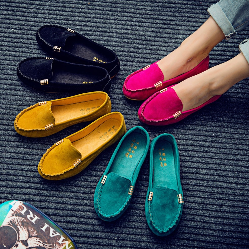Plus Size 35-43 Women Flats shoes 2019 Loafers Candy Color Slip on Flat Shoes Ballet Flats Comfortable Ladies shoe zapatos mujer