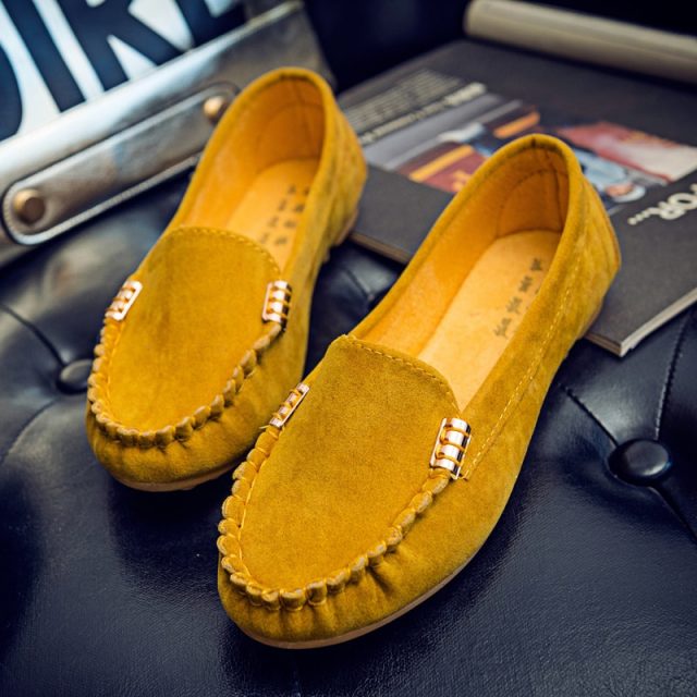 Plus Size 35-43 Flats Shoes Loafers Candy Color Slip On ...