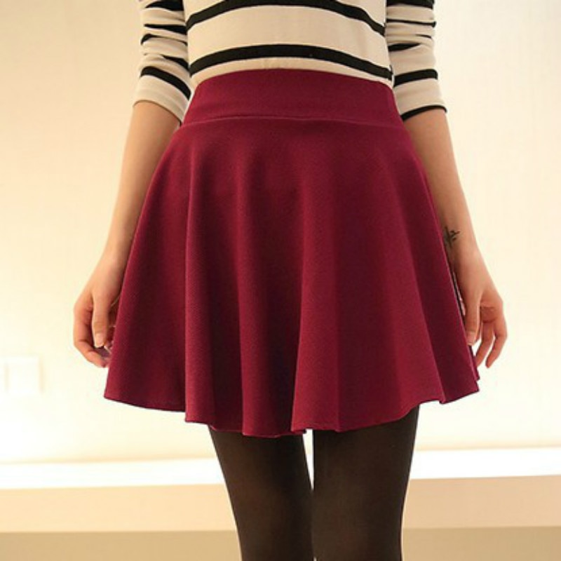 2018 Summer korean Pleated skirt sexy Skirt for Girls lady Short Skater women mini Skirt Bottoms candy colors plus styles