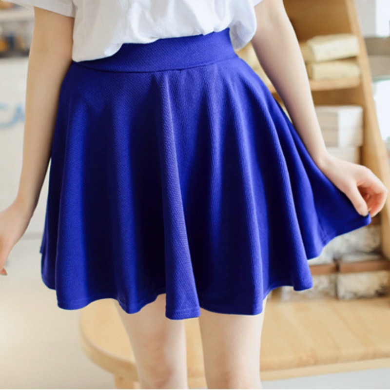 2018 Summer korean Pleated skirt sexy Skirt for Girls lady Short Skater women mini Skirt Bottoms candy colors plus styles