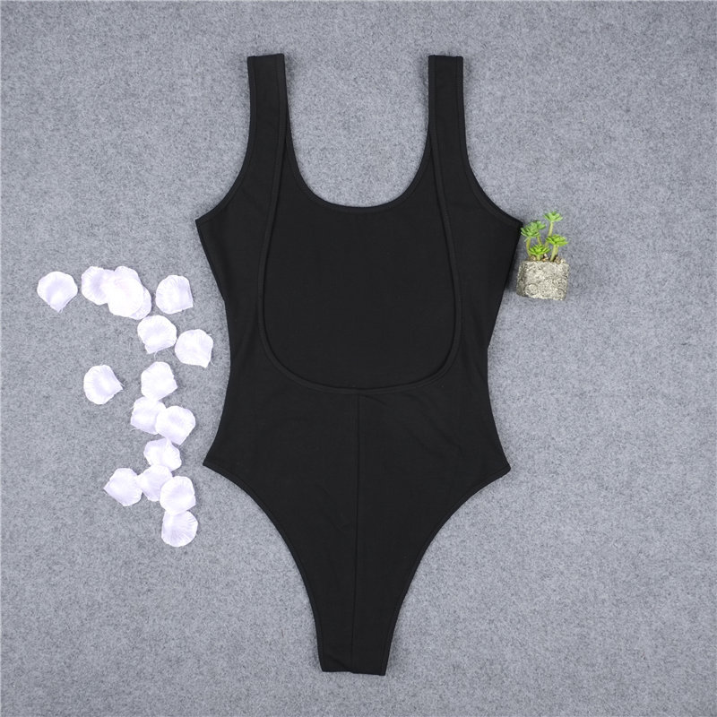 Hot sale 2019 fashion fitness bodysuit women sleeveless backless solid sexy bandage body rompers womens jumpsuit slim bodysuits