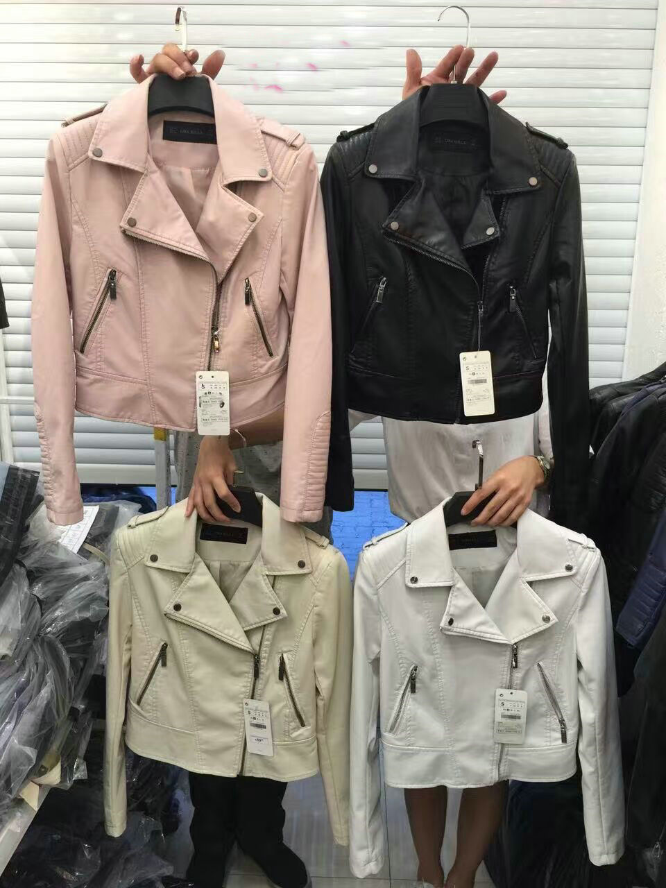 2019 New Fashion Women Casual Motorcycle Faux Soft Leather Jackets Girls Autumn Winter Pink Black Coat Outwear PU Streetwear