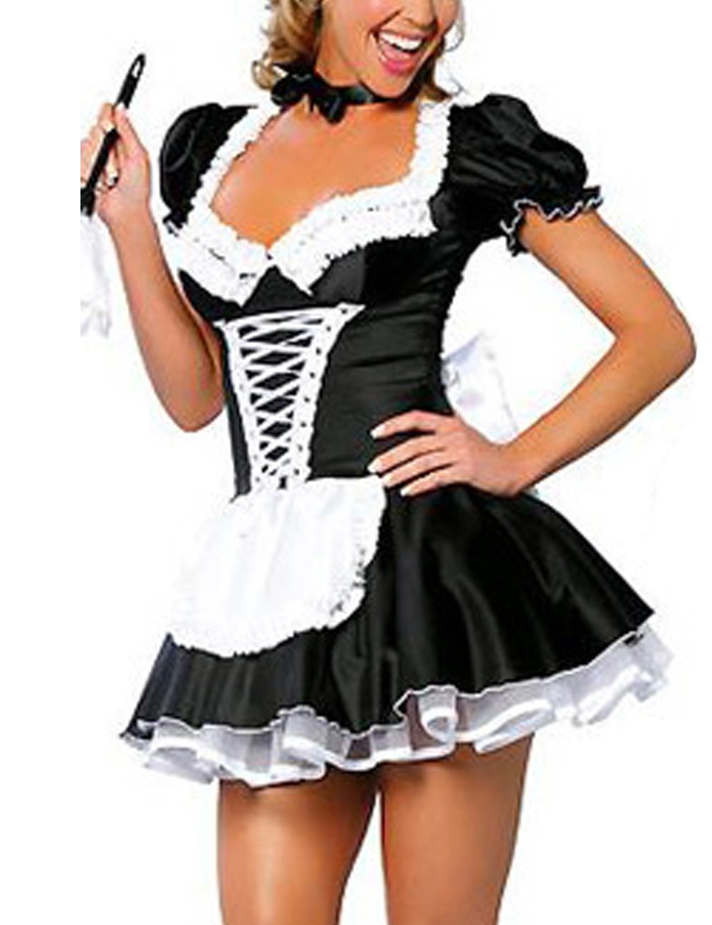 ML5034 Free Shipping High Quality Sexy Adult Woman 2PC Late Night French Maid Servant Costume French Maid Costume