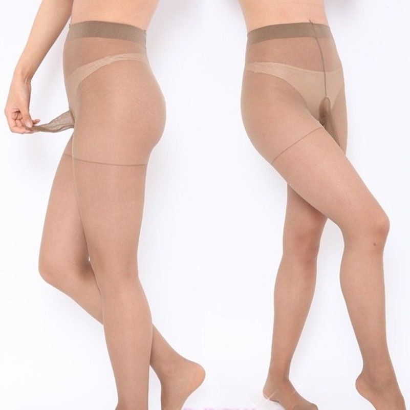 Hot Sexy Mens Tights Thin Pantyhose Plus Crotch Transparent Sexy Lingerie See Through Mens Pouch Sheath Stockings Sexy Costumes