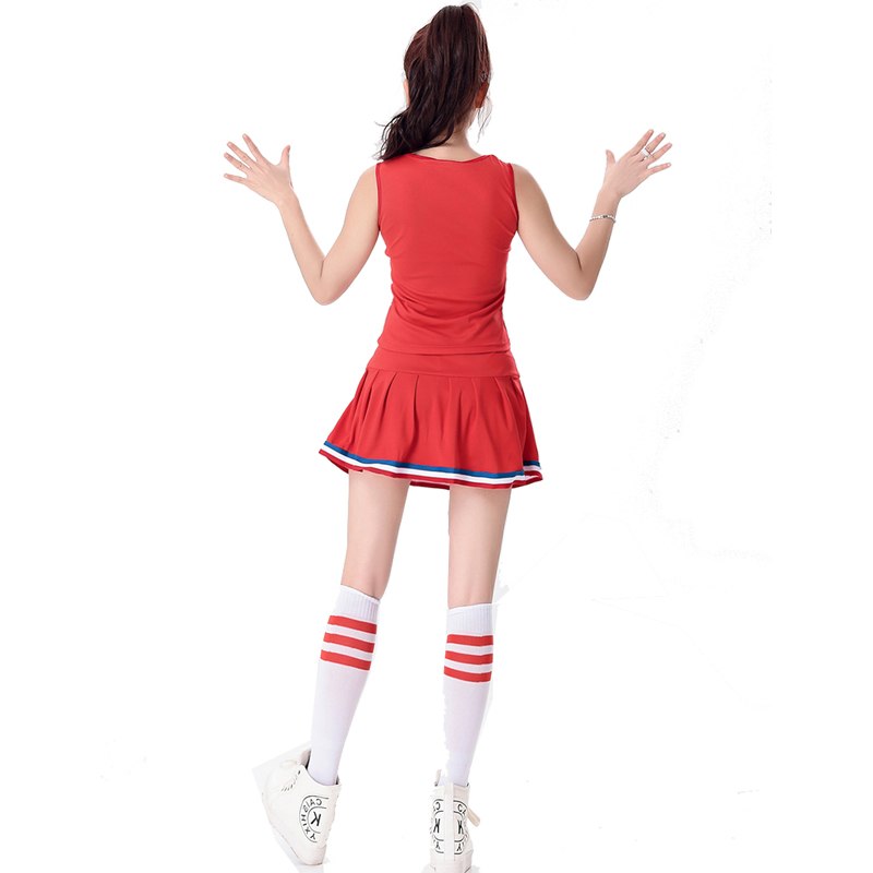 MOONIGHT Cheerleading Glee Cheerleader Costume Aerobics Clothing Uniforms for Performances Halloween Fancy Dress
