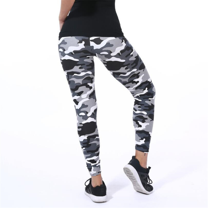 VISNXGI New Fashion 2019 Camouflage Printing Elasticity Leggings Camouflage Fitness Pant Legins Casual Milk Legging For Women
