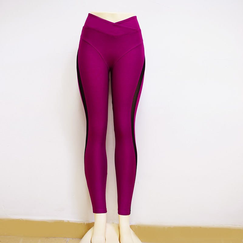 Women Spandex Leggings Fitness Elastic Push up Legging Pants Mesh Patchwork Fashion Female Pink Workout Leggings Plus Size