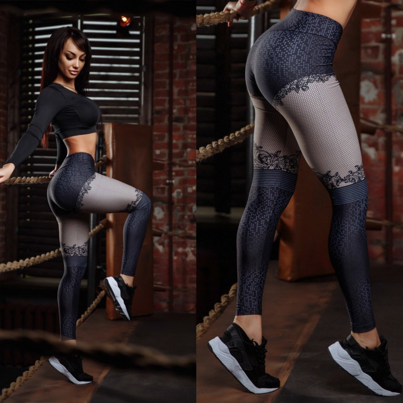 Quick Dry Pants Sexy Women Patchwork Leggings Workout Fitness Leggings For Women High Waisted Sporting Slim Leggins Push Up