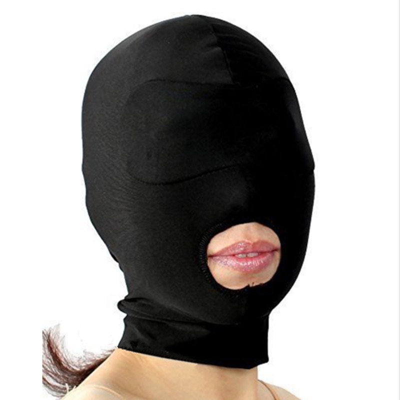 Soft Padded Blindfold Hoodopen Mouth Mask Gag Bondage Fetish Bdsm Role Play Cosplay Unisex Sex 4877