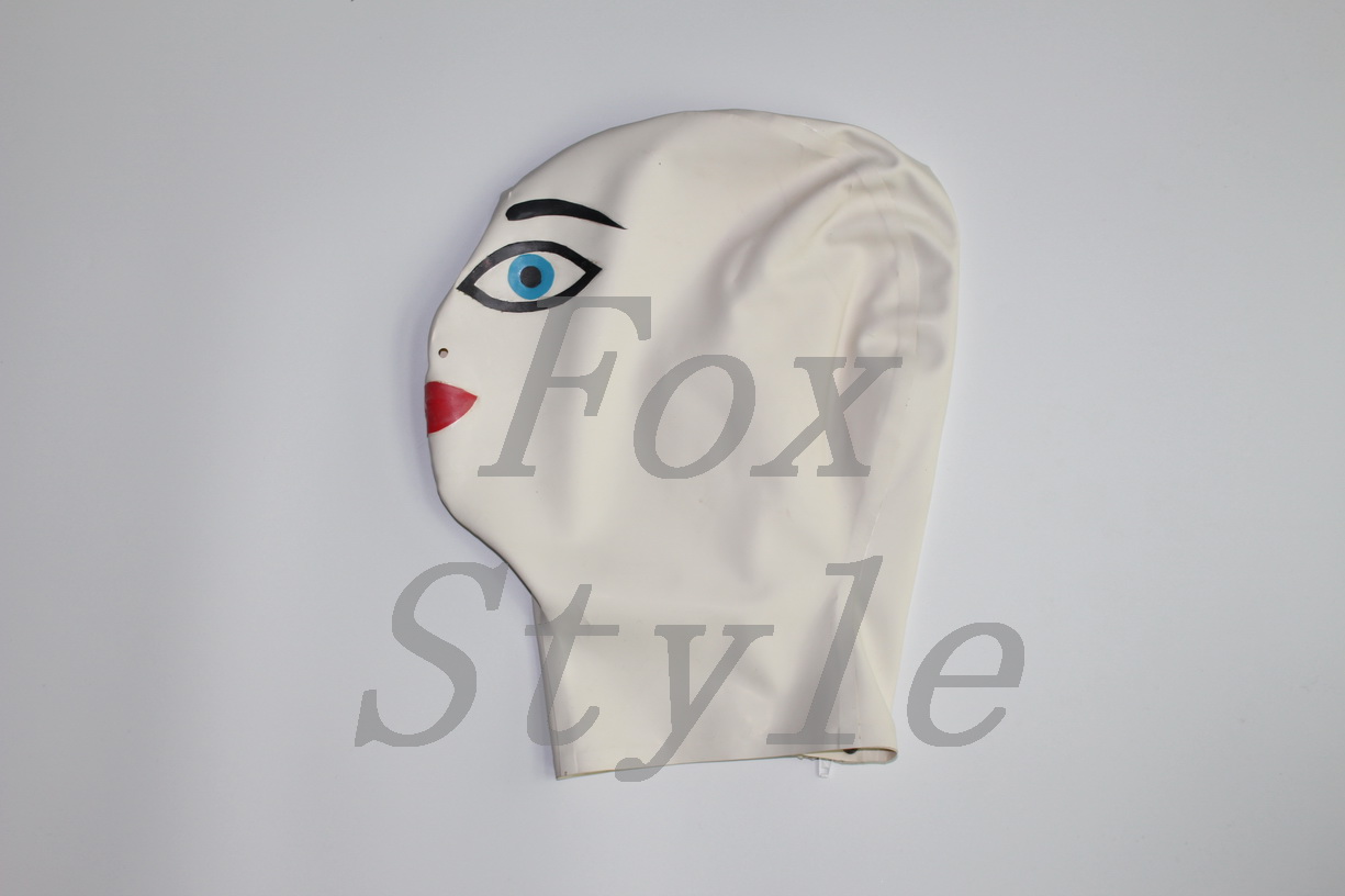 Rubber latex fetish doll mask Special Use>>Cosplay>>Hats