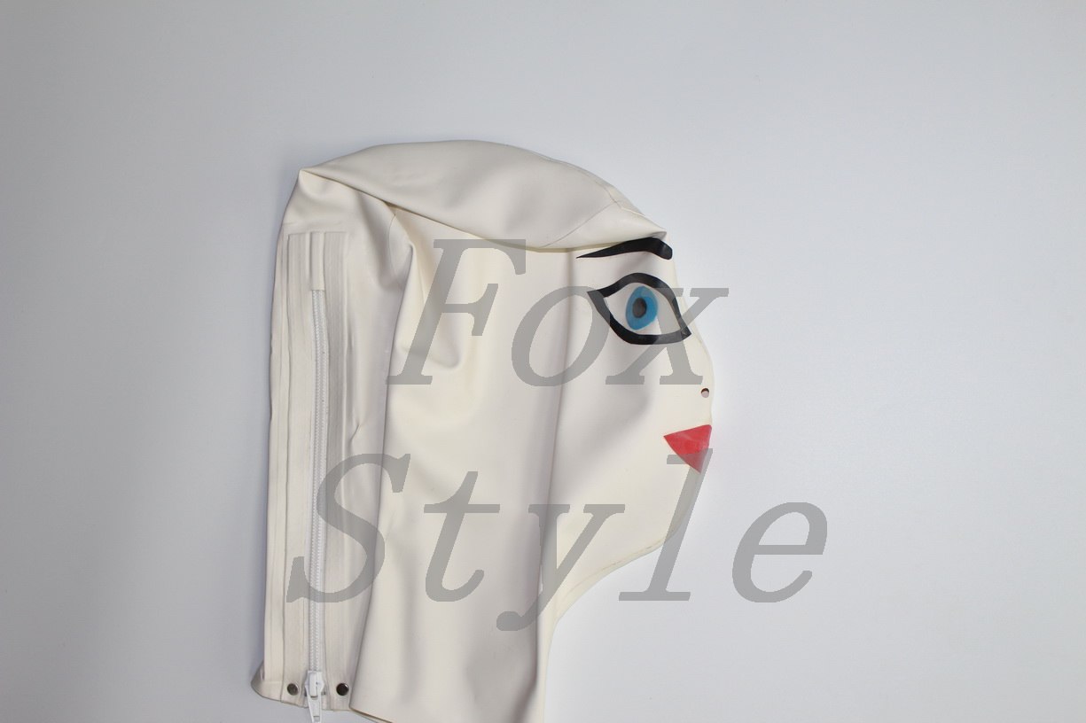 Rubber latex fetish doll mask Special Use>>Cosplay>>Hats