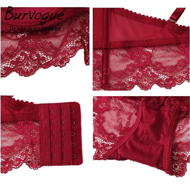 Burvogue New Lace Lingerie Bra Set Women Sexy Bra Set Push Up Bras ...