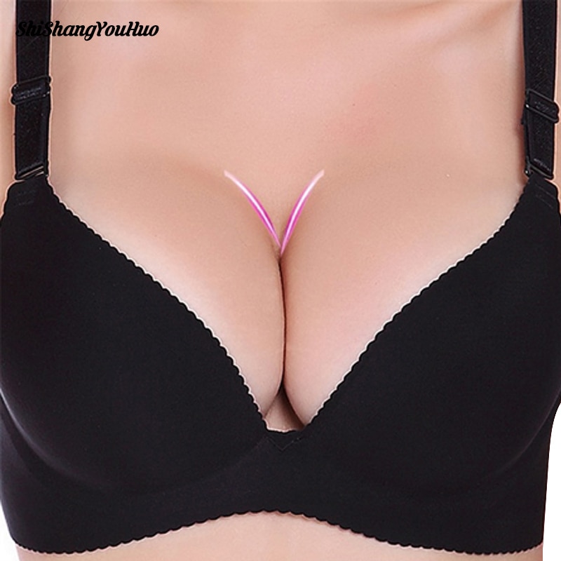 Sexy Deep U Cup Bras For Women Push Up Lingerie Seamless Bra Wire Free Bralette Backless Plunge Intimates Female Underwear 2019