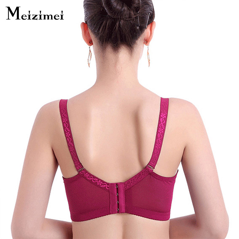 Meizimei 2019 New Plus Size Bra Ultra thin Lace Bralette For Women Push Up Pure Cotton Brassiere Underwear Intimates Lingerie