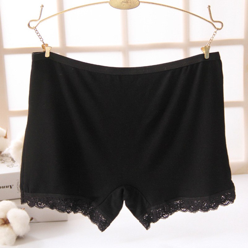 Women Sexy lace Soft Cotton Seamless Safety Short Pants Hot Summer Under Skirt Shorts Modal Ice Silk Breathable Short Tights New