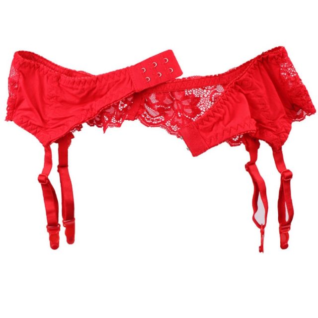 Sexy Lingerie Hot Black/Red Lace Garter Belt For Stockings Female ...