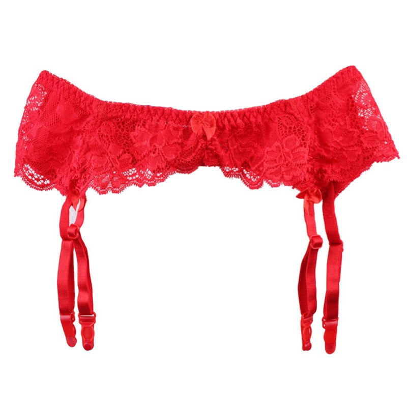 Sexy Lingerie Hot Black/Red Lace Garter Belt For Stockings Female ...