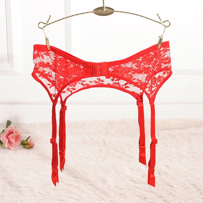 Sexy Women Lace Black White Red Brand Garter Temptation Female Silk Stockings Suspender Belt