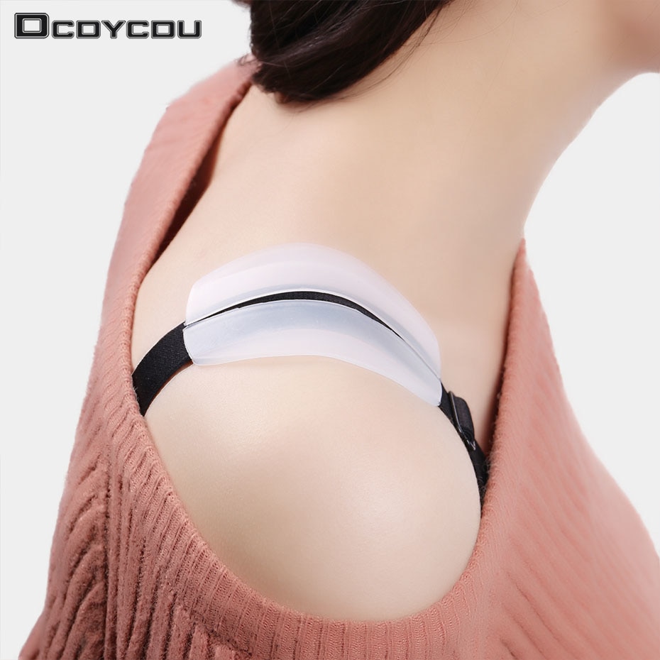 2019 Silicone Shoulder Pad Soft Bra Strap Holder Cushions Non Slip Shoulder Strap Pads Holder Bra Relief Pain for Woman 2PCS