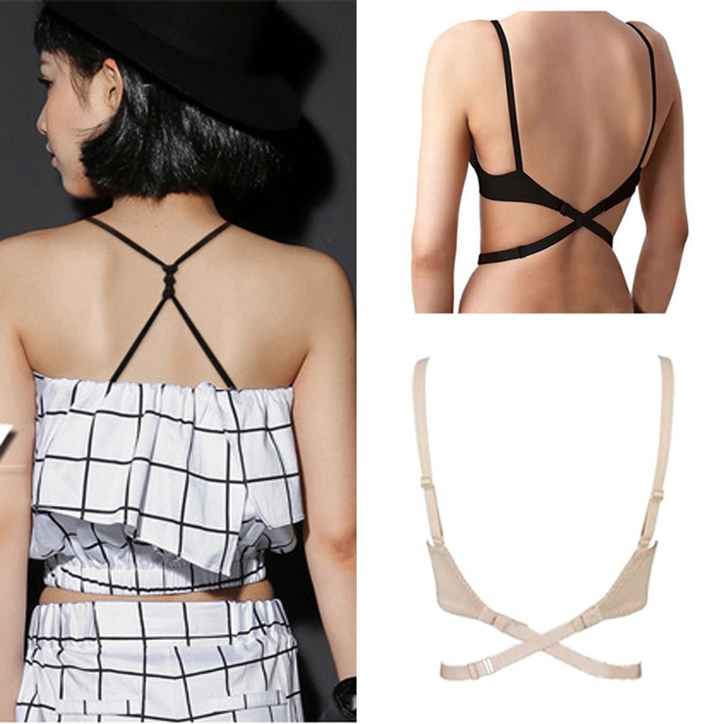 3pcs Bra Extenders Straps Belt Backless Dresses Cross Low Back Elastic  Adjustable Extension Shoulder - Best Crossdress & Tgirl Store