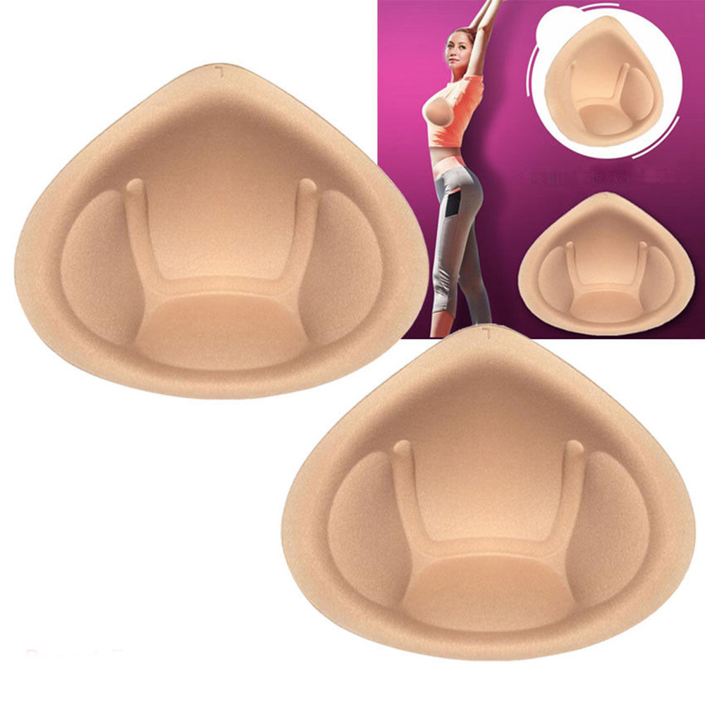 1 Pair Intimates Accessories Women Sponge Foam Bra Pads Insert Push Up Chest Cups Breast False Boob Enhancer Breathable Washable