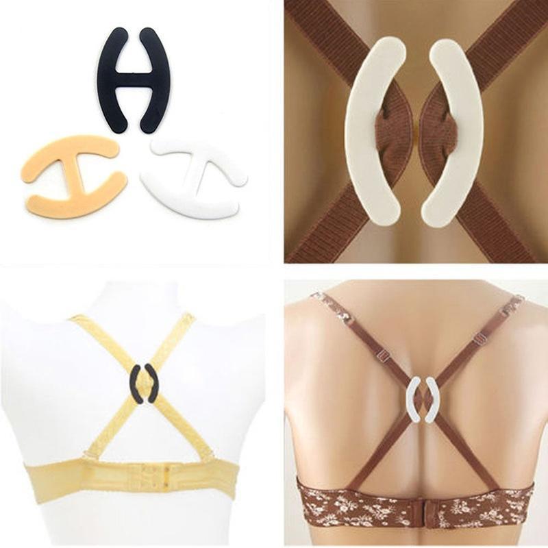 1/3/5/9pcs Sexy Oval Cleavage Control Clips Hide Bra Strap Buckle Adjust Converter