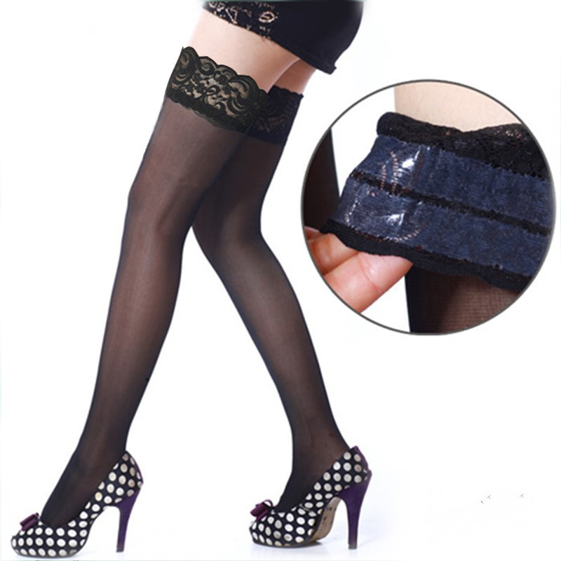 Non-Slip Silicone Stocking Women Tights Sexy Pantyhose Female Slim Knee Thigh High Stockings Bona Erotic Long Collants Brand New