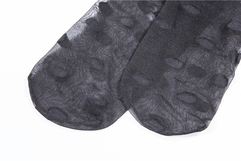 Women Sexy Lingerie Dot Elastic Stockings Transparent Black Fishnet Stocking Thigh Sheer Tights Print Pantyhose Wholesale