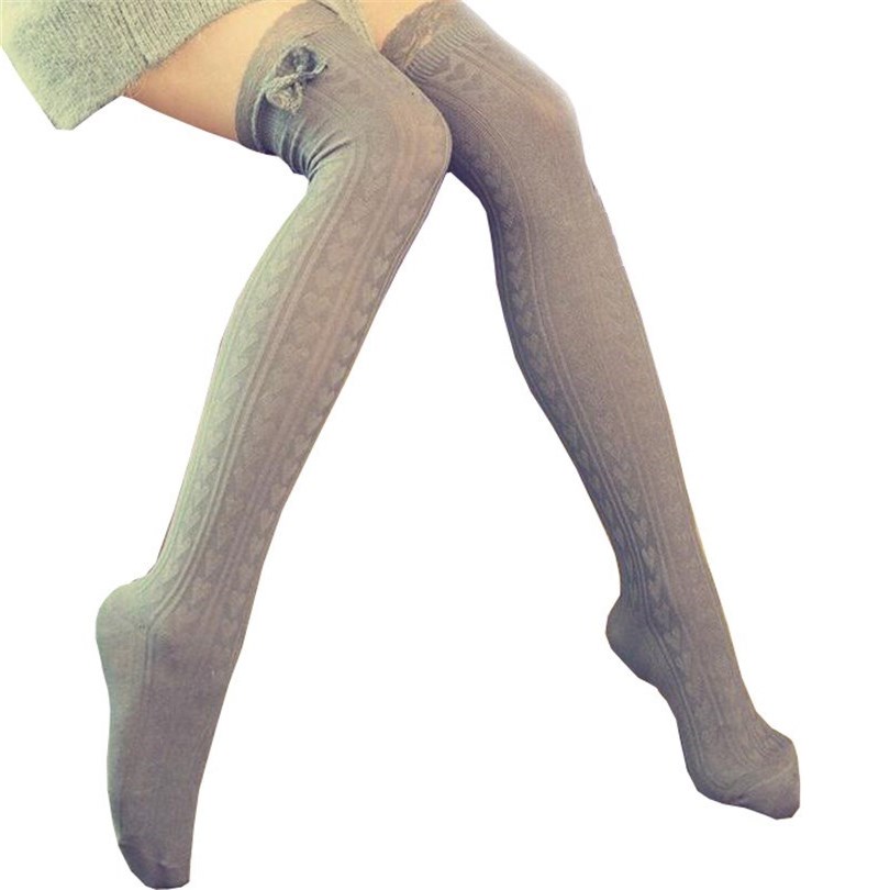 Fashion Sexy Warm Thigh High Over The Knee Socks Long Cotton Stockings For Girls Lady Women Sexy Retro Heart Vertical Lace 2018