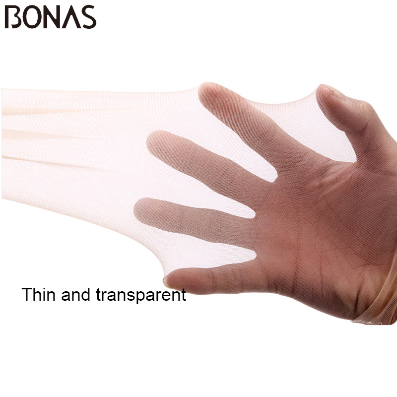BONAS 20D Sexy Breathable Tights Women High waist Sun Protection Pantyhose T crotch Nylon Tights Stretchy Slim Stockings Female