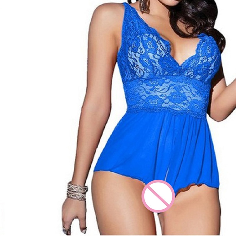 Plus Size Women Porno Lingerie Sexy Hot Erotic Baby Doll Dress Open Crotch Transparent Erotic Lingerie Sexy Underwear Costumes