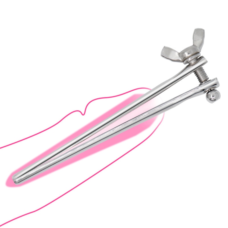 Male Urethral Dilator Adjustable Stainless Steel Catheter Sounds Urine Block Stimulate Penis Plug Masturbation Sex Toys for Men