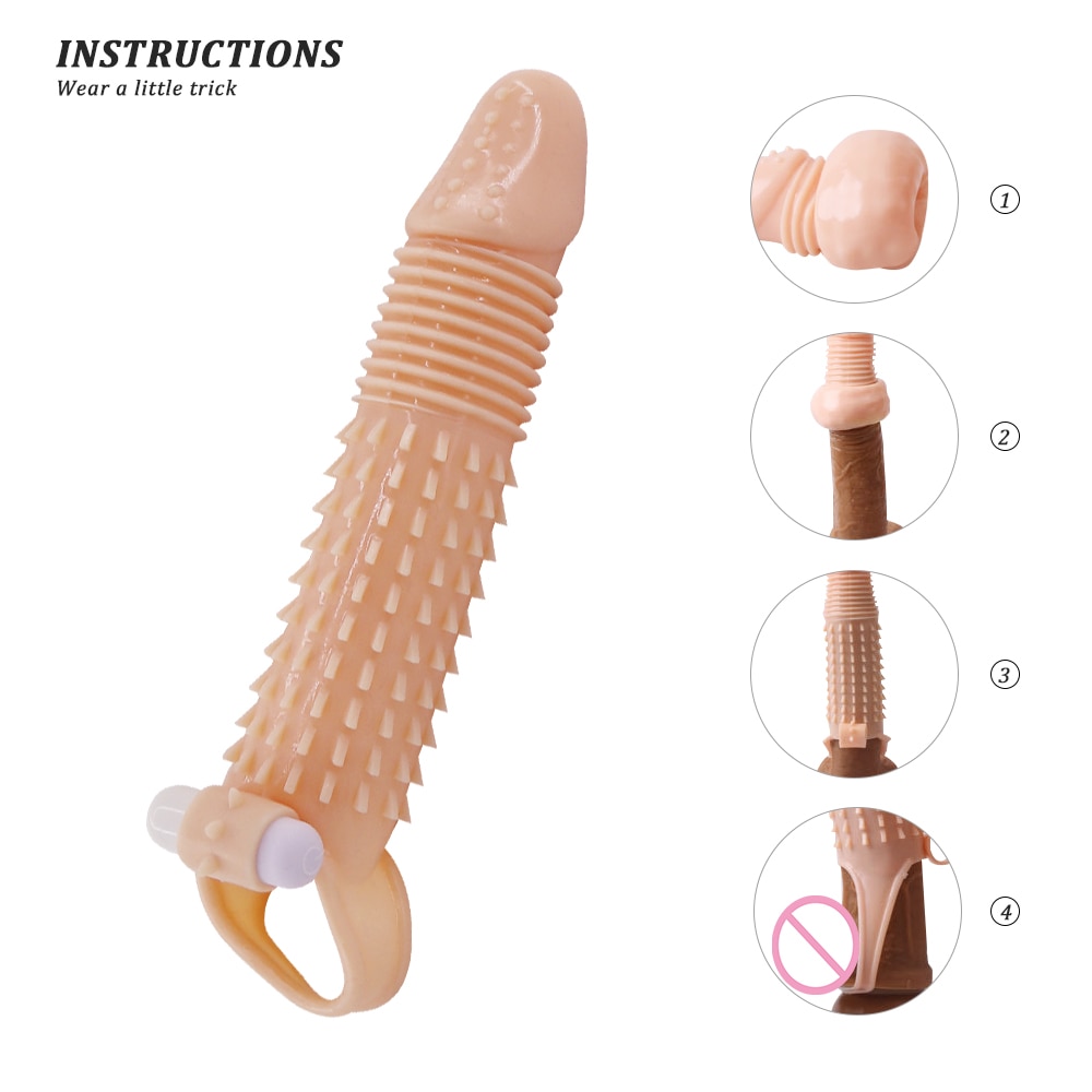 EXVOID Penis Extender Enlarger Penis Vibrator Ring Sex Toys For Men Erection Silicone Clitoris Stimulate Cock Vibrating Ring