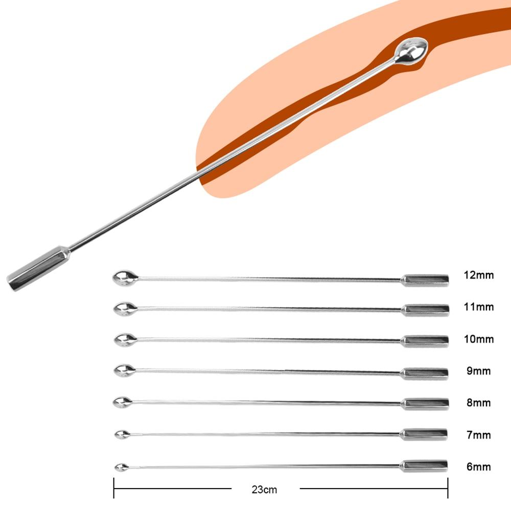 IKOKY Male Urethral Dilator Metal Urethral Catheter Penis Plug Sounding Horse Eye Stimulation Adult Products Sex Toys for Men