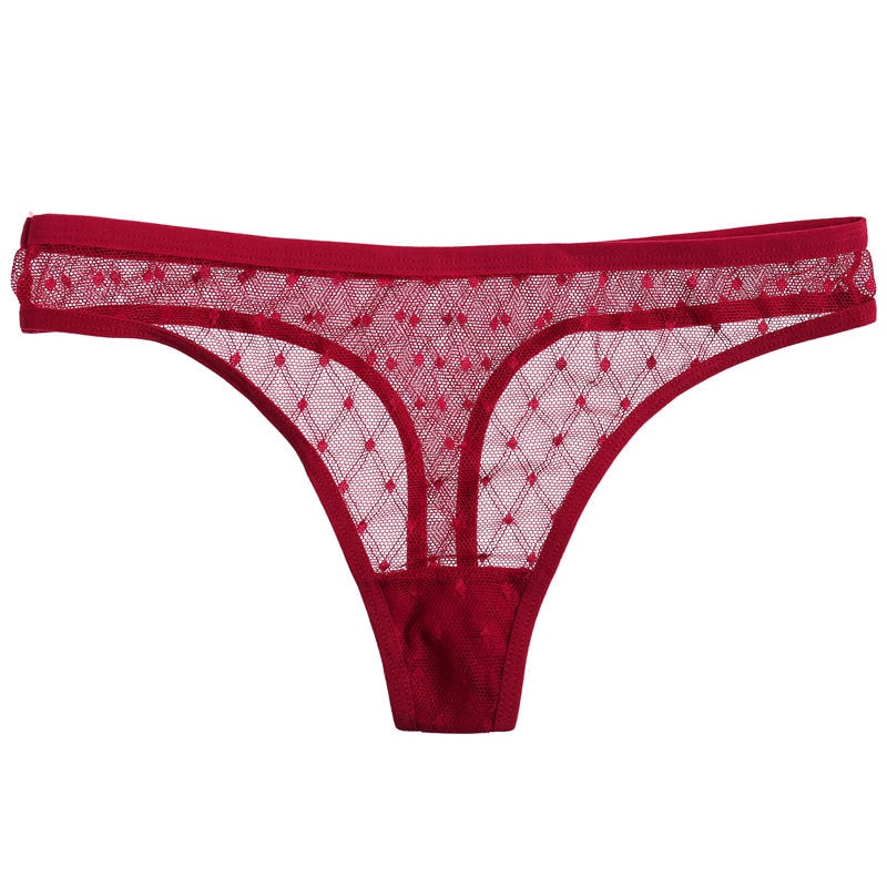 Sexy Transparent Lace G-String Panties Women Underwear Pantys Low-Waist Female Underpants Mesh Perspective Briefs Lingerie M-XL