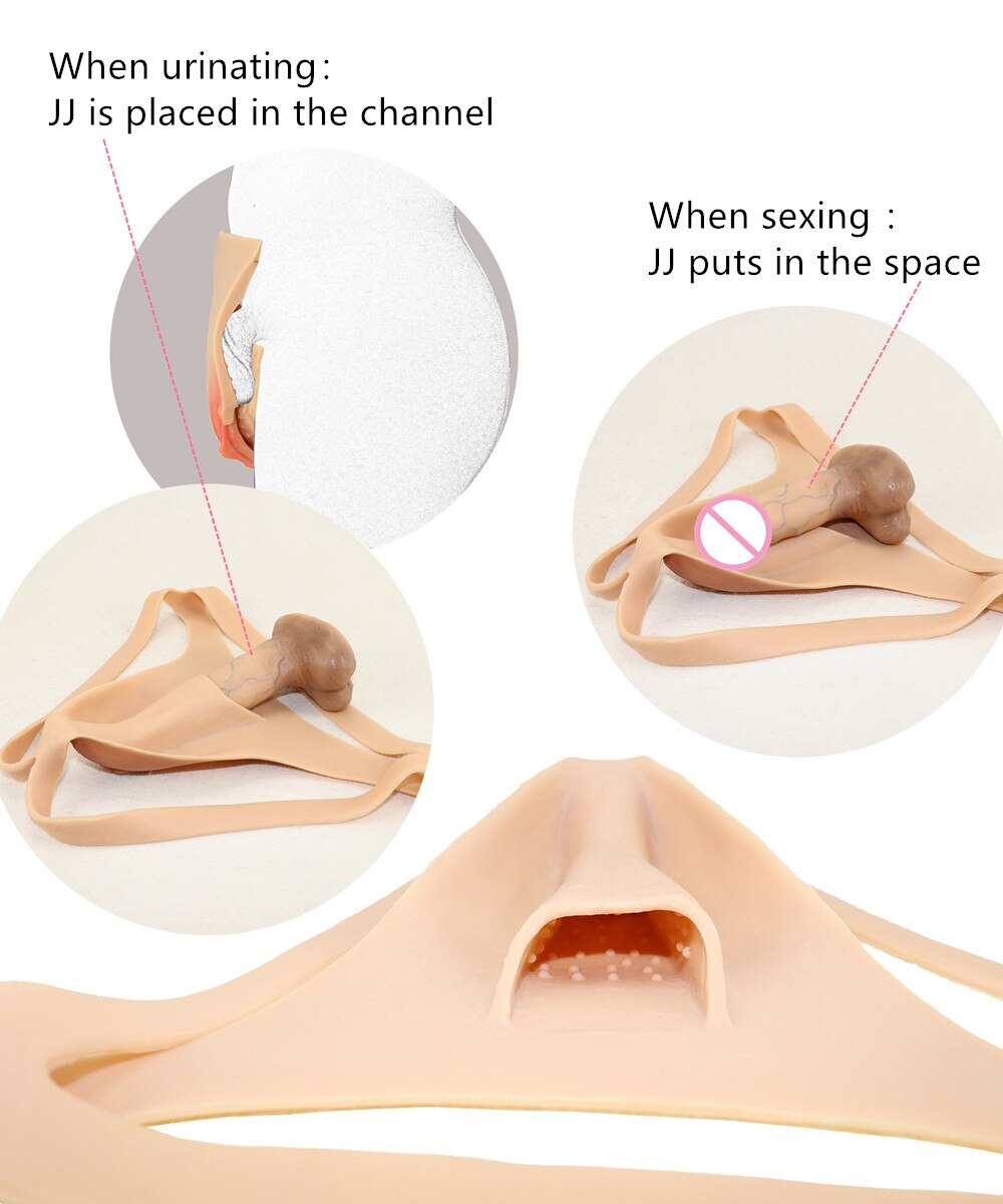 Silicone Fake Vagina Artificial Vagina Pussy Camel Toe Panties Briefs For Crossdresser Drag Queen Shemale Sissy Transgender