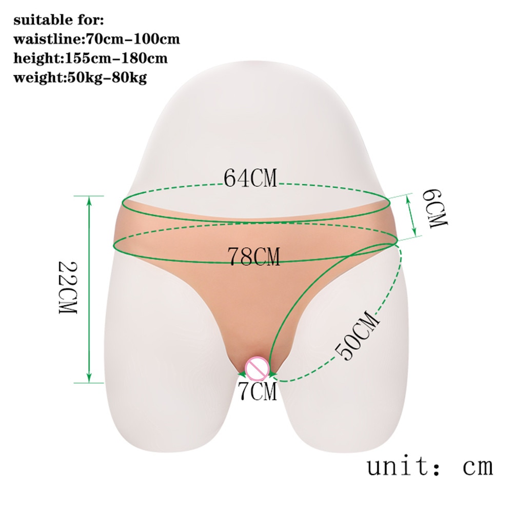 Simulated Silicone Fake Vagina Underwear Briefs Panties Hiding Penis For Crossdresser Transgender Shemale Dragqueen Cosplay Gays