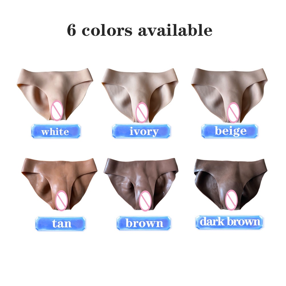 Simulated Silicone Fake Vagina Underwear Briefs Panties Hiding Penis For Crossdresser Transgender Shemale Dragqueen Cosplay Gays