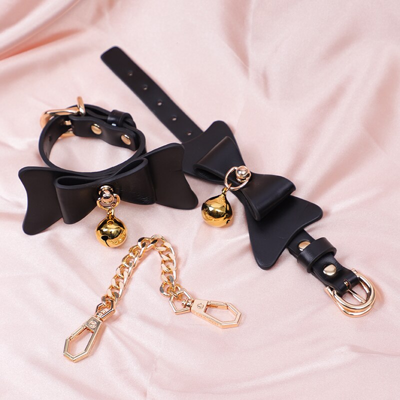 Sexy PU BDSM Kits Sex Bondage Set Handcuffs Mouth Gag Whip Collar Blindfold Ankle Cuff Toys For Adult Couples Exotic Accessories