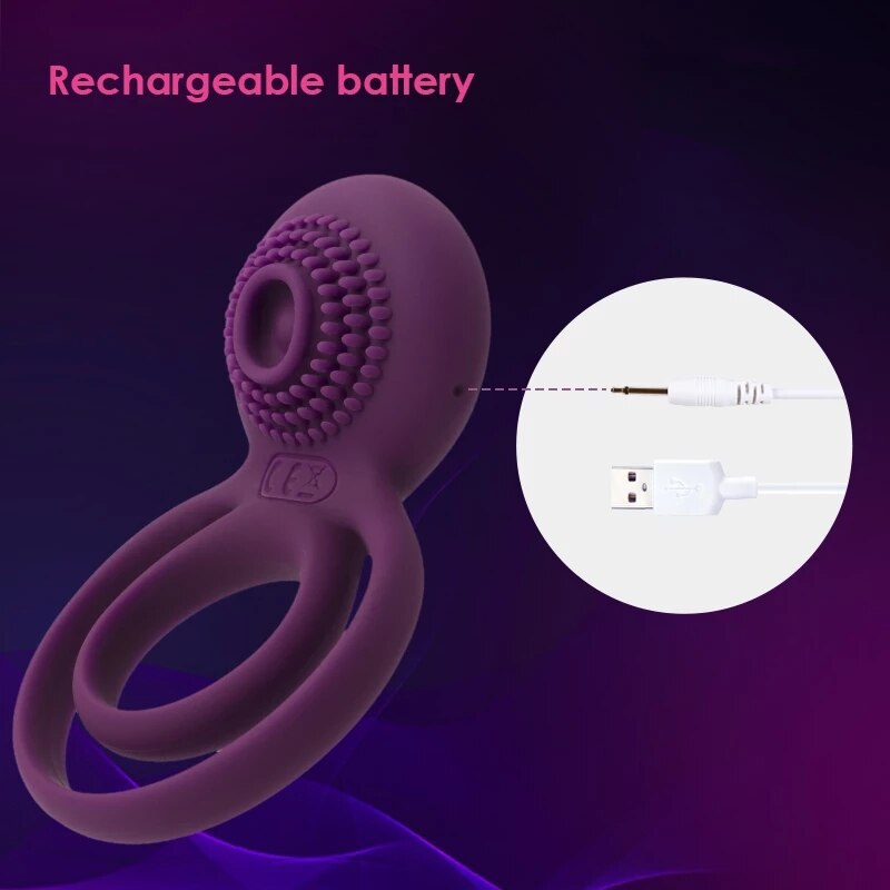 Silicone Man Cock Vibrating Penis Ring Clitoral Stimulation Delay Premature Ejaculation Lock Fine Rings Sex Toys