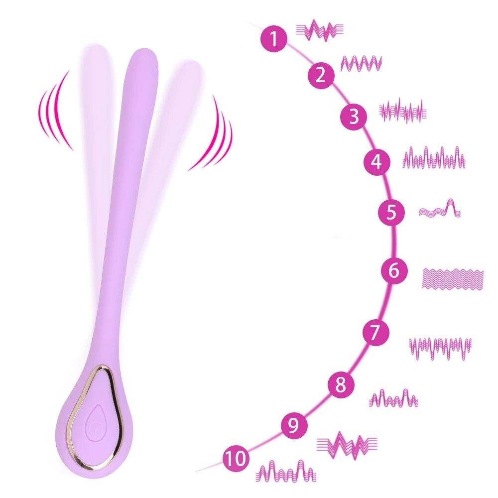 10 Scilence Vibration Speed Switch Slim Vibrators Dildo Penis Women Masturbator Vaginal Massager Sex Dildo Toy