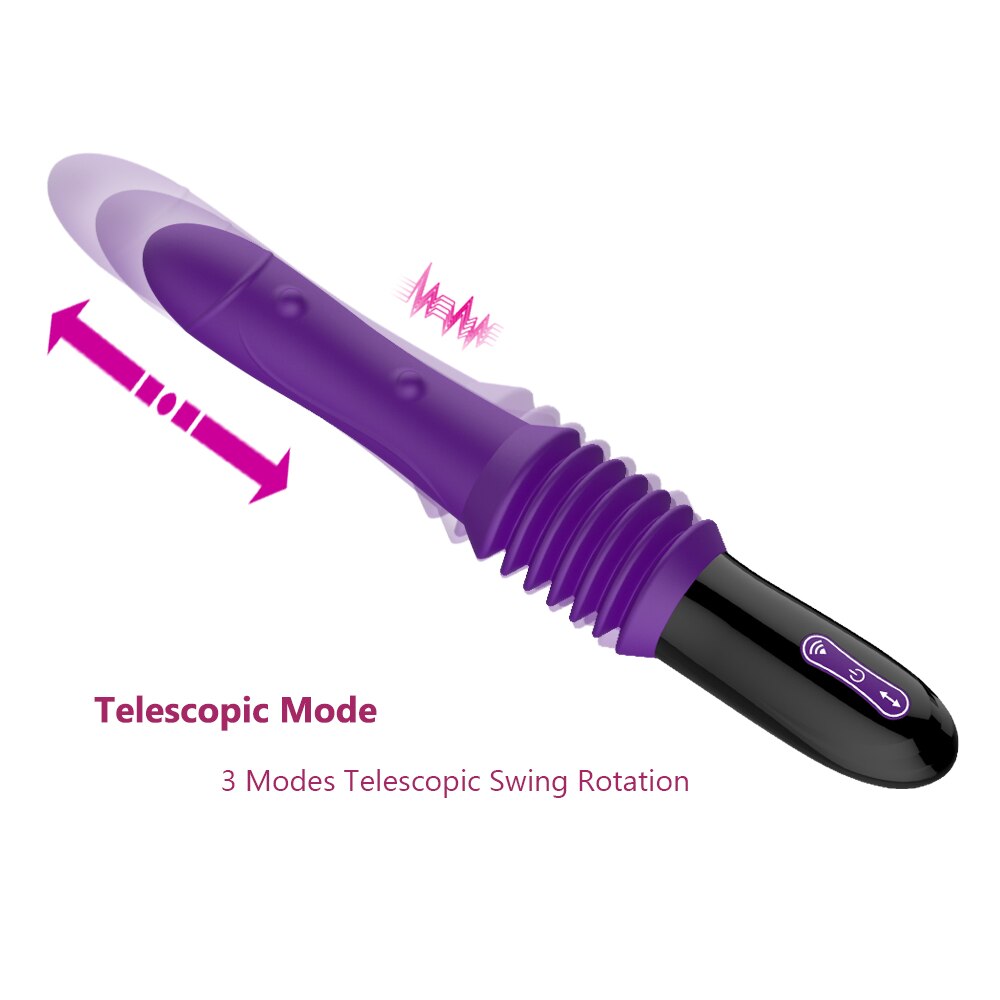 Telescopic Dildo Vibrator Automatic Massager G-spot Thrusting Retractable Pussy Vibrate Large Size Sex Toy Accessories For Women