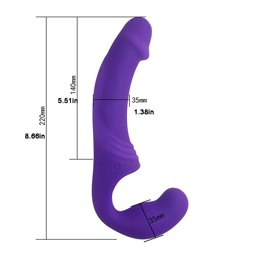 Strapless Strap-on Dildo Vibrator For Woman Couple Lesbian Wireless Remote Control Double Ended Vibrating Adult Erotic Toy Game