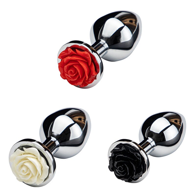 Flower Shaped Metal Anal Plug Stainless Steel Sex Toy Metal Sex Game Anal Tail Plug Smooth Butt Plug